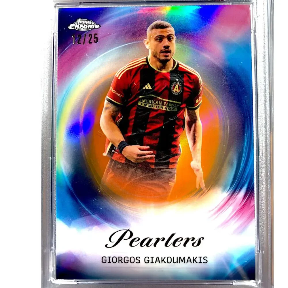 2023 Topps Chrome MLS Pearlers Orange #P-32 Giorgos Giakoumakis /25 PSA 9 Mint